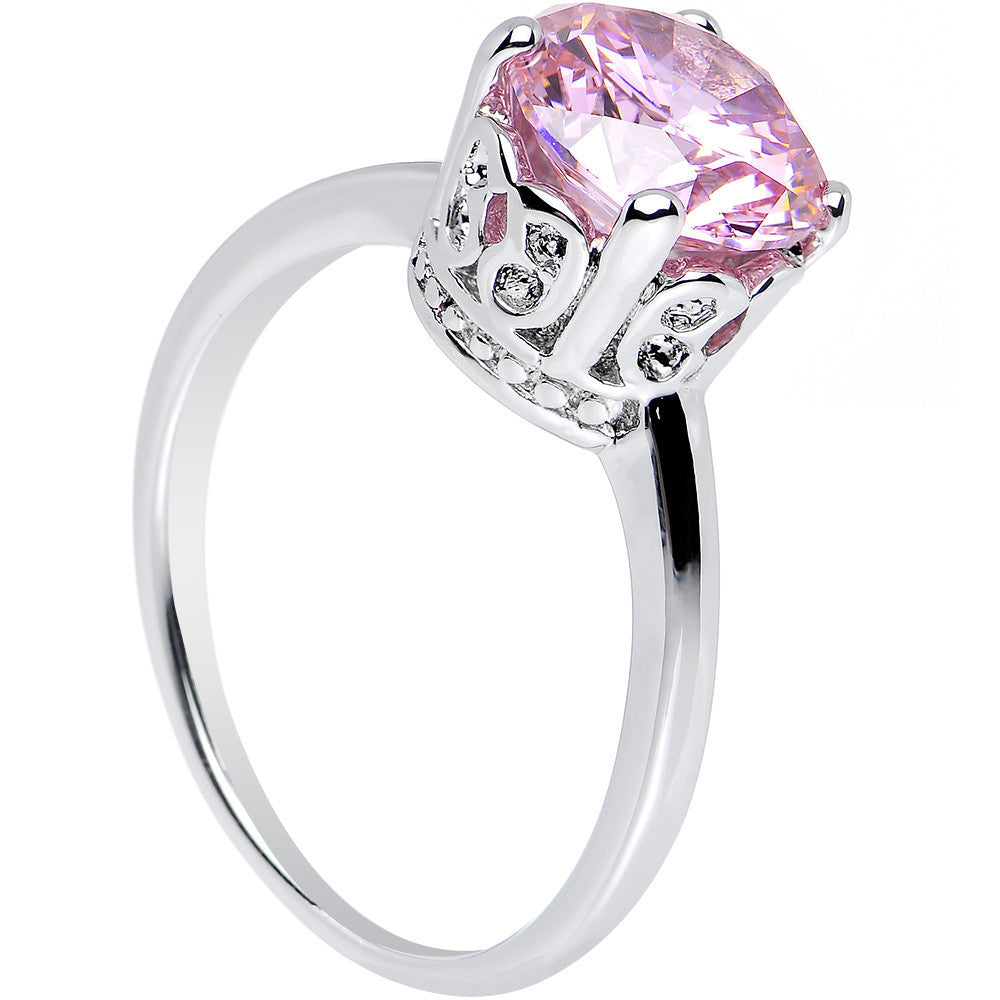 BodyCandy Pink Cubic Zirconia Pretty Princess Cocktail Ring Sizes 6 to 8 — main product shot