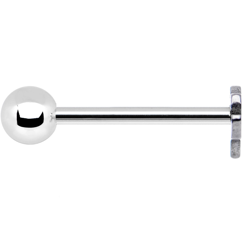 BodyCandy Officially Licensed NFL Cut Out Denver Broncos Tongue Ring — detail close-up