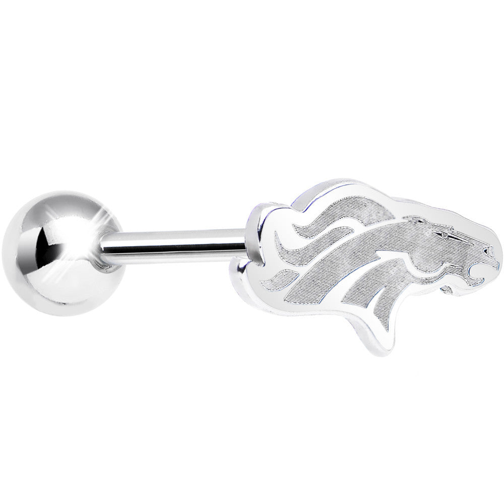 BodyCandy Officially Licensed NFL Cut Out Denver Broncos Tongue Ring — main product shot