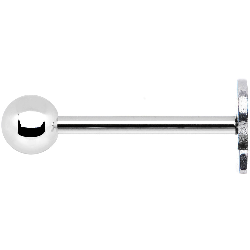 BodyCandy Officially Licensed NFL Cut Out Chicago Bears Tongue Ring — detail close-up