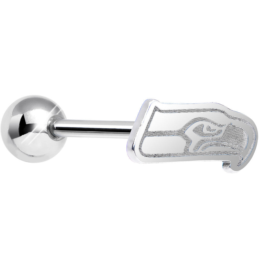 BodyCandy Officially Licensed NFL Cut Out Seattle Seahawks Tongue Ring — main product shot
