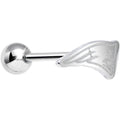BodyCandy Officially Licensed NFL Cut Out New England Patriots Tongue Ring — main product shot