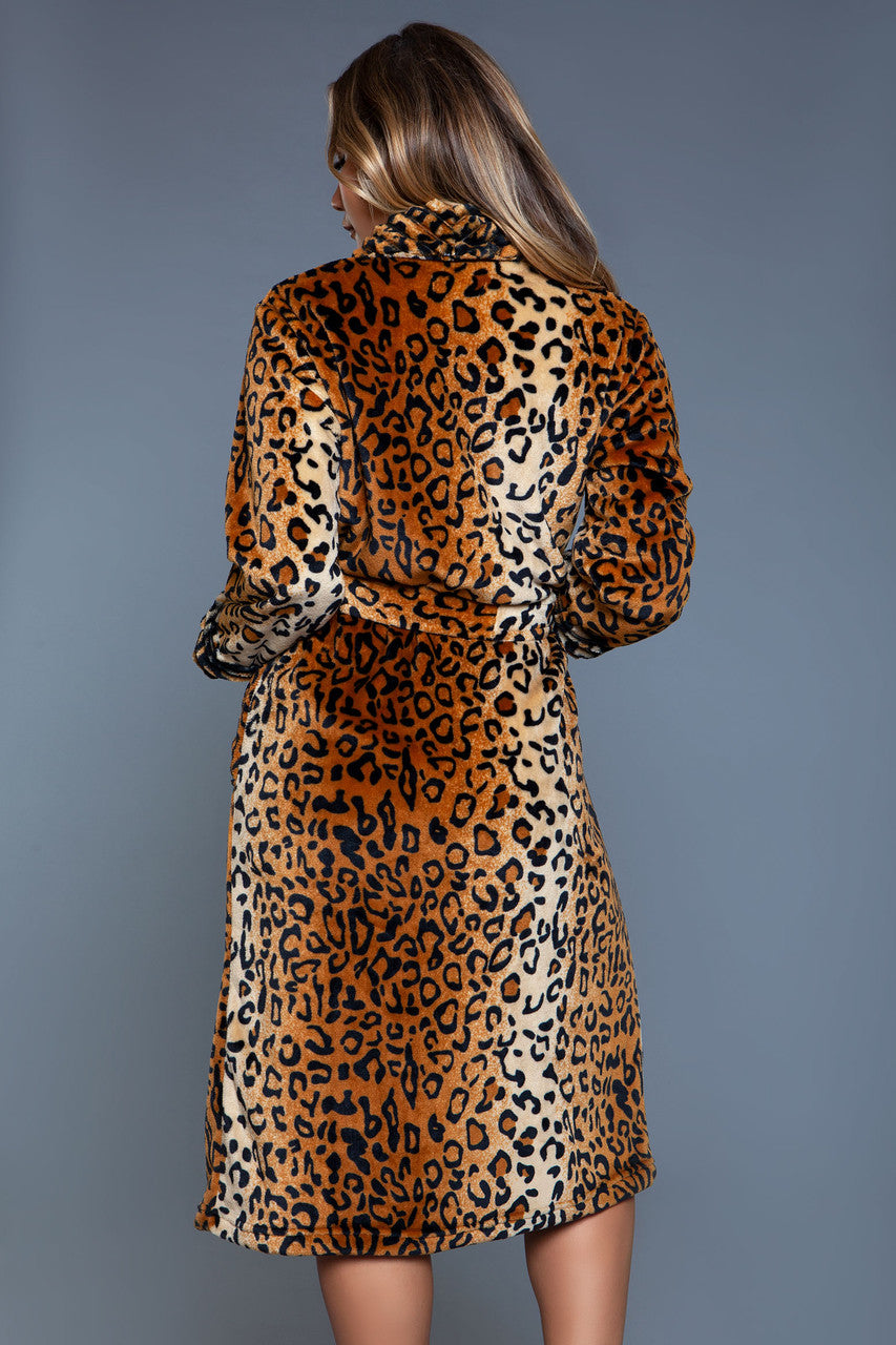 Love Spark Cove | Intimate Apparel, Pleasure Shop & Free Shipping 2071 Leopard Robe — lifestyle context