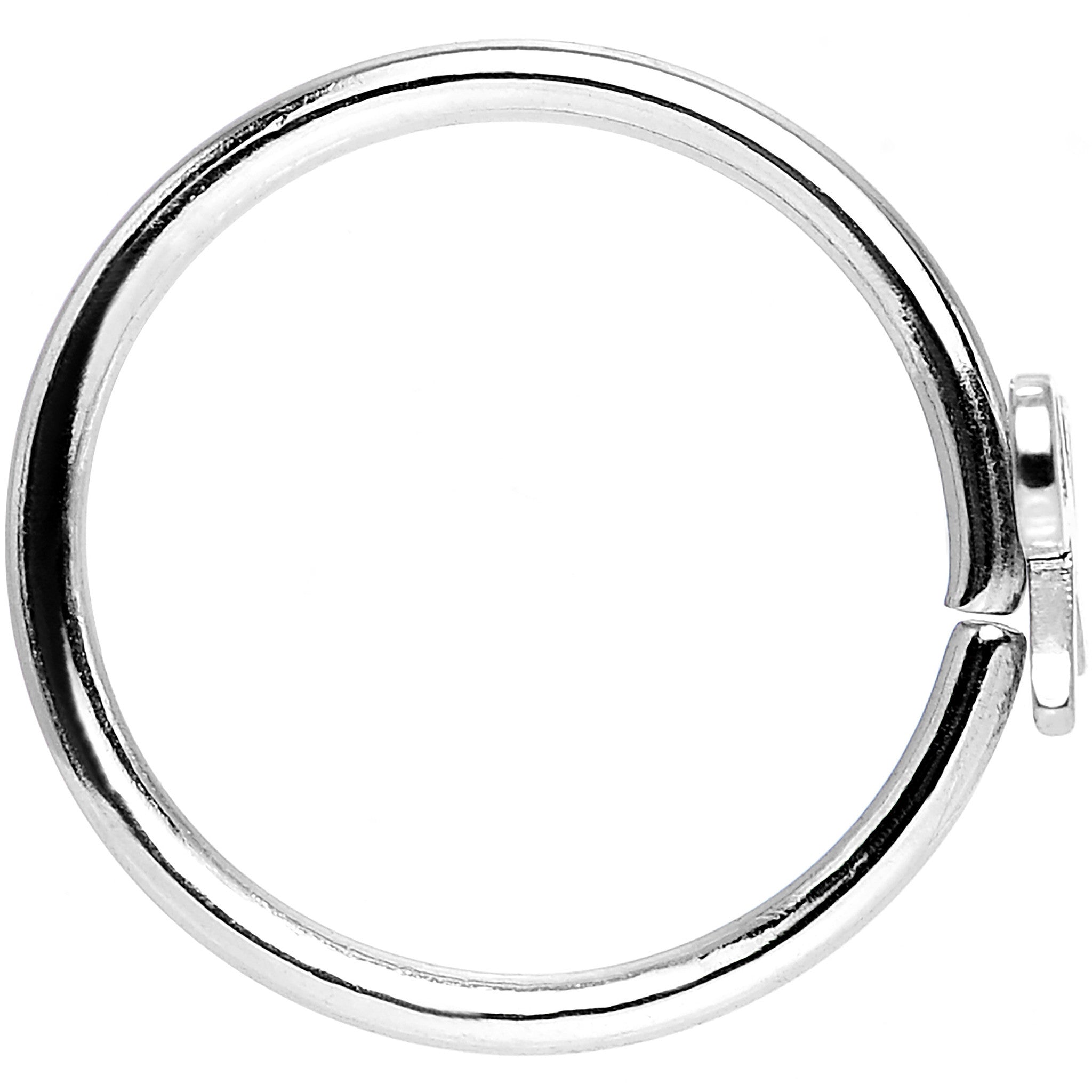 BodyCandy 20G 5/16 Stainless Steel Girly Bow Nose Hoop — detail close-up