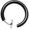 BodyCandy 3/8 Black Titanium IP Spring Loaded Fake Nose Ring Body Jewelry Hoop — main product shot
