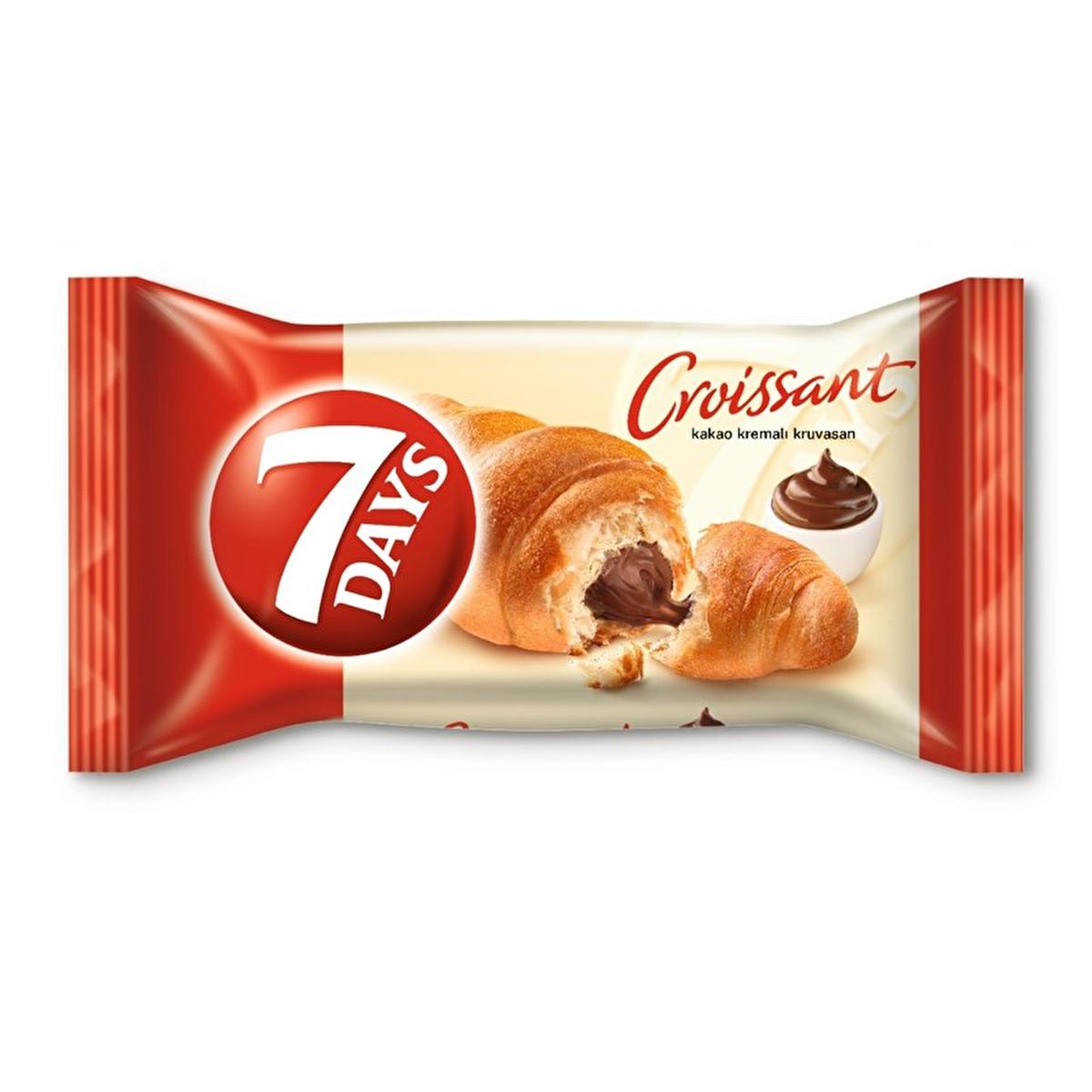 7 Days Chocolate Cream Filled Croissant - Convenient Breakfast Snack, 60g