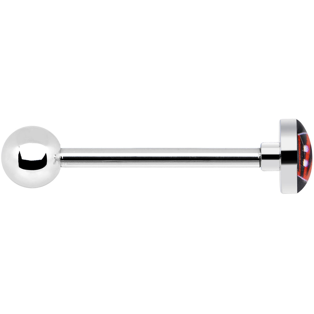 BodyCandy Officially Licensed NFL Cincinnati Bengals Barbell Tongue Ring — detail close-up