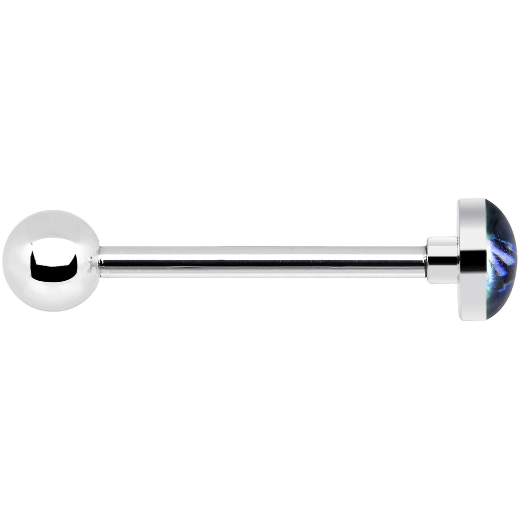 BodyCandy Officially Licensed NFL Philadelphia Eagles Barbell Tongue Ring — detail close-up