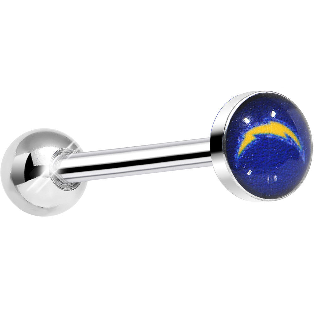 BodyCandy Officially Licensed NFL San Diego Chargers Barbell Tongue Ring — main product shot