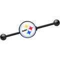 BodyCandy Licensed NFL Black Pittsburgh Steelers Industrial Barbell 38mm — main product shot