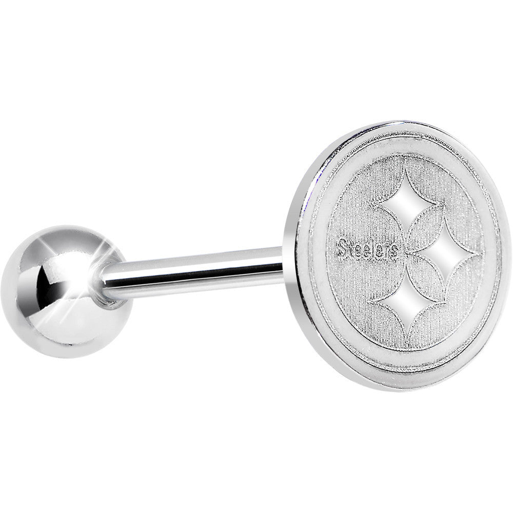 BodyCandy Officially Licensed NFL Cut Out Pittsburgh Steelers Barbell Tongue Ring — main product shot