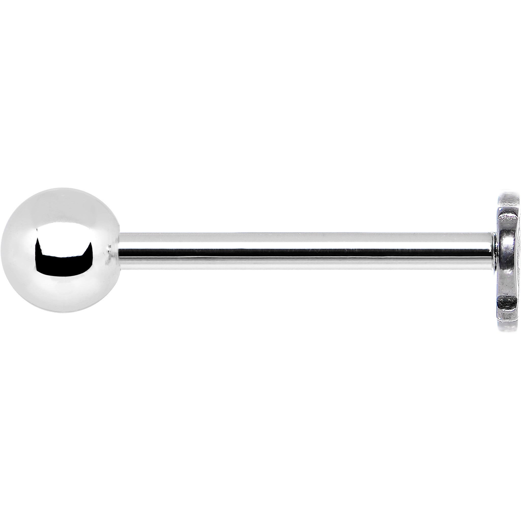 BodyCandy Officially Licensed NFL Cut Out Philadelphia Eagles Barbell Tongue Ring — detail close-up