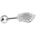BodyCandy Officially Licensed NFL Cut Out Philadelphia Eagles Barbell Tongue Ring — main product shot