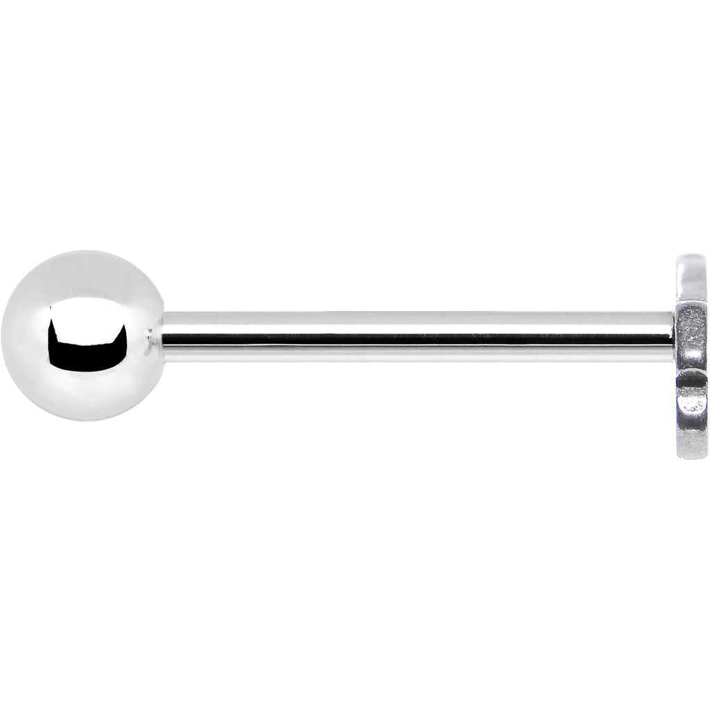 BodyCandy Officially Licensed NFL Cut Out Buffalo Bills Barbell Tongue Ring — detail close-up