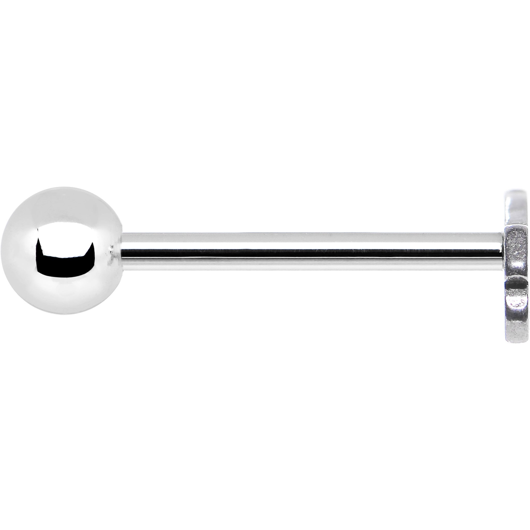 BodyCandy Officially Licensed NFL Cut Out Buffalo Bills Barbell Tongue Ring — detail close-up