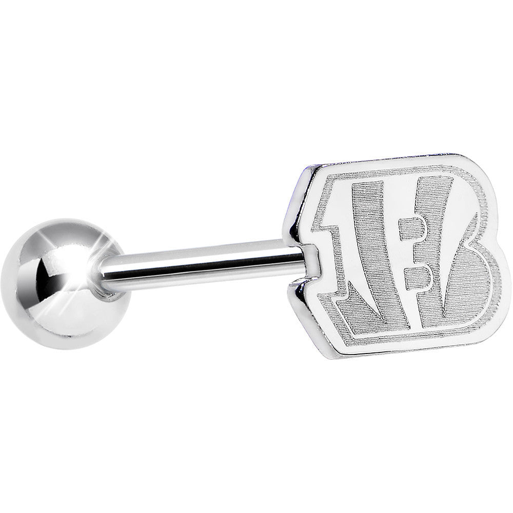 BodyCandy Officially Licensed NFL Cut Out Cincinnati Bengals Barbell Tongue Ring — main product shot