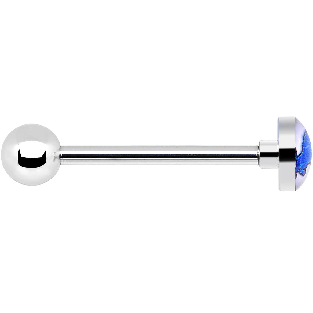 BodyCandy Officially Licensed NFL Detroit Lions Barbell Tongue Ring — detail close-up