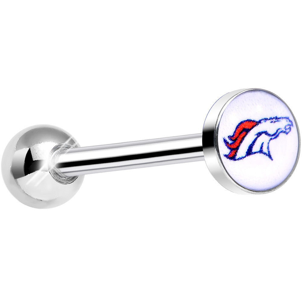 BodyCandy Officially Licensed NFL Denver Broncos Barbell Tongue Ring — main product shot