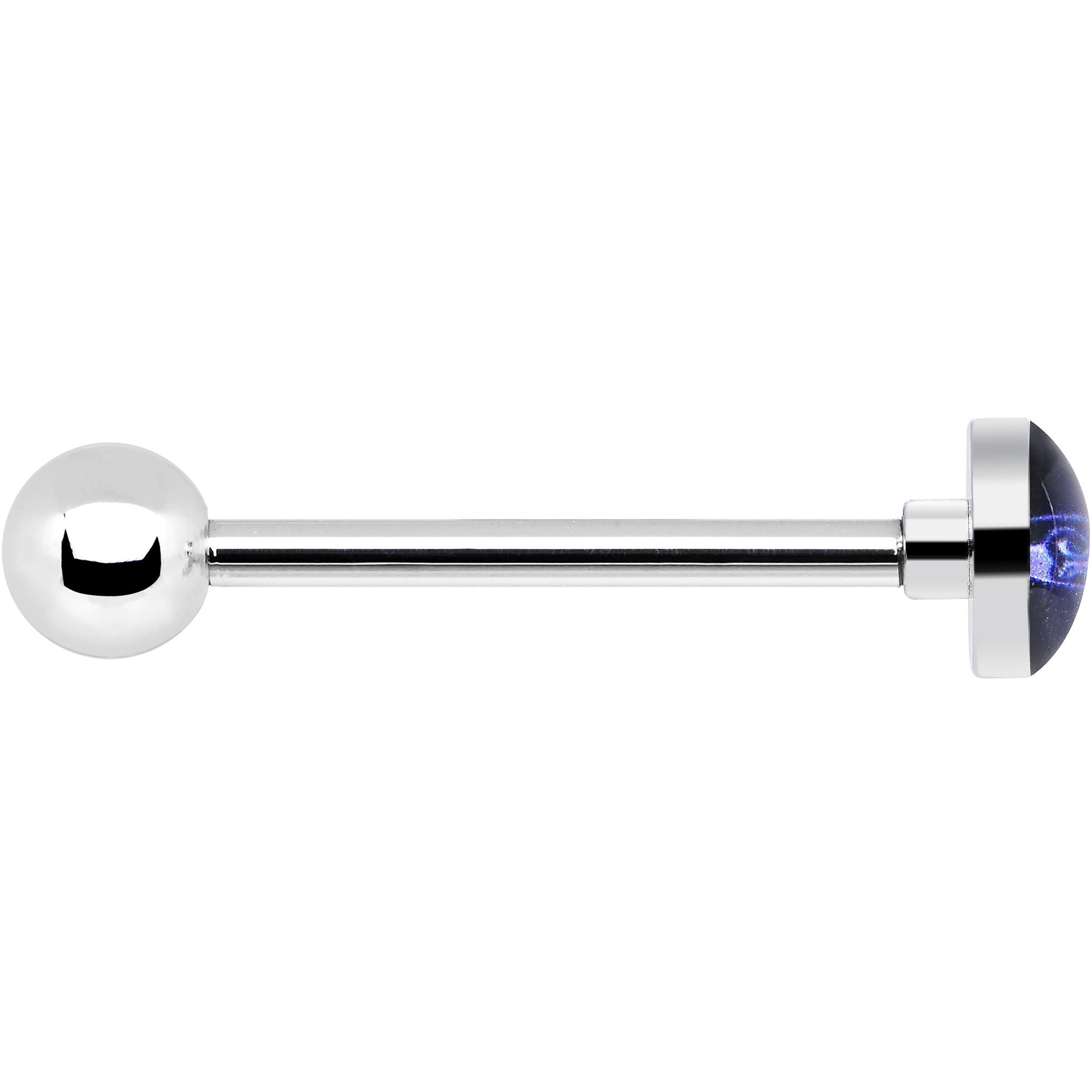 BodyCandy Officially Licensed NFL Seattle Seahawks Barbell Tongue Ring — detail close-up