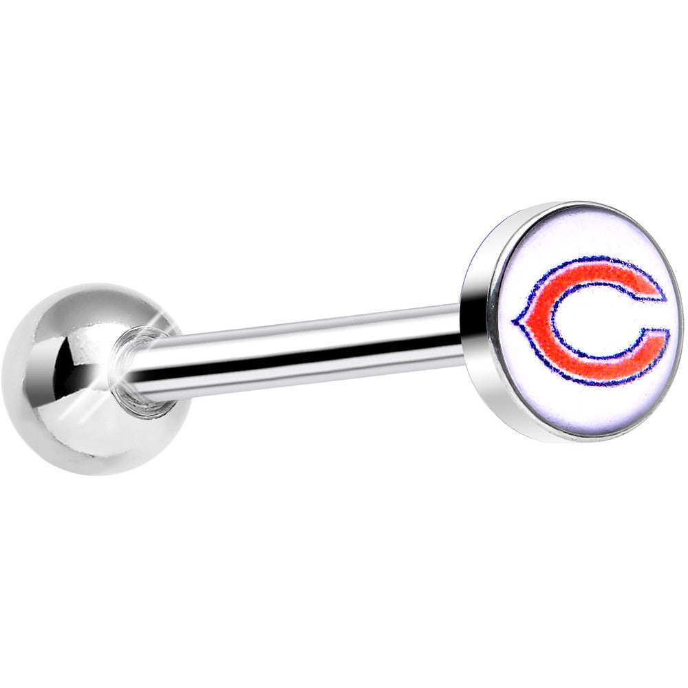 BodyCandy Officially Licensed NFL Chicago Bears Barbell Tongue Ring — main product shot