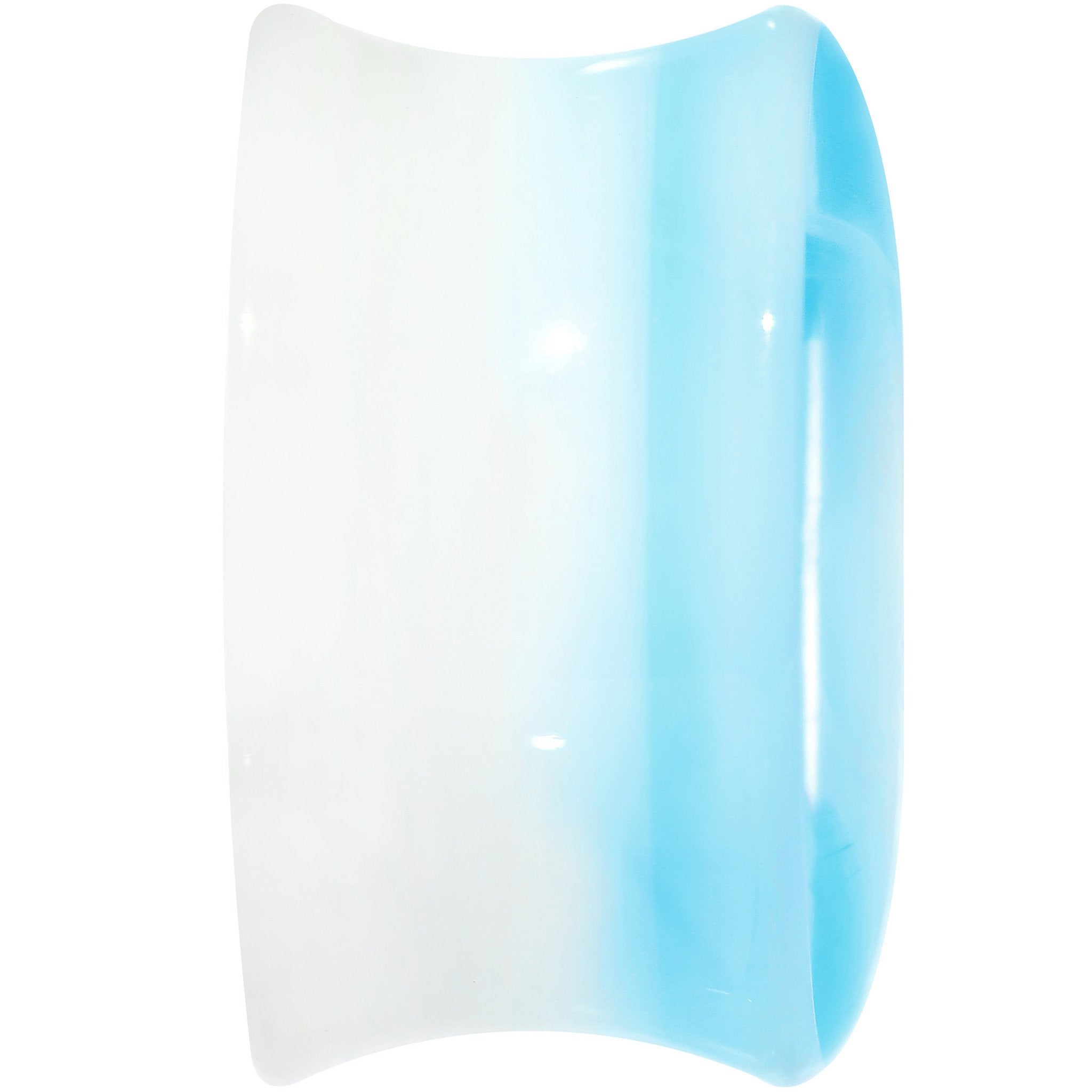 BodyCandy White Blue Acrylic Set Sail Nautical Anchor Saddle Plug 14mm and 16mm — lifestyle context
