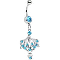 BodyCandy Aqua Grecian Gem Vase Full of Bling Dangle Belly Ring — main product shot