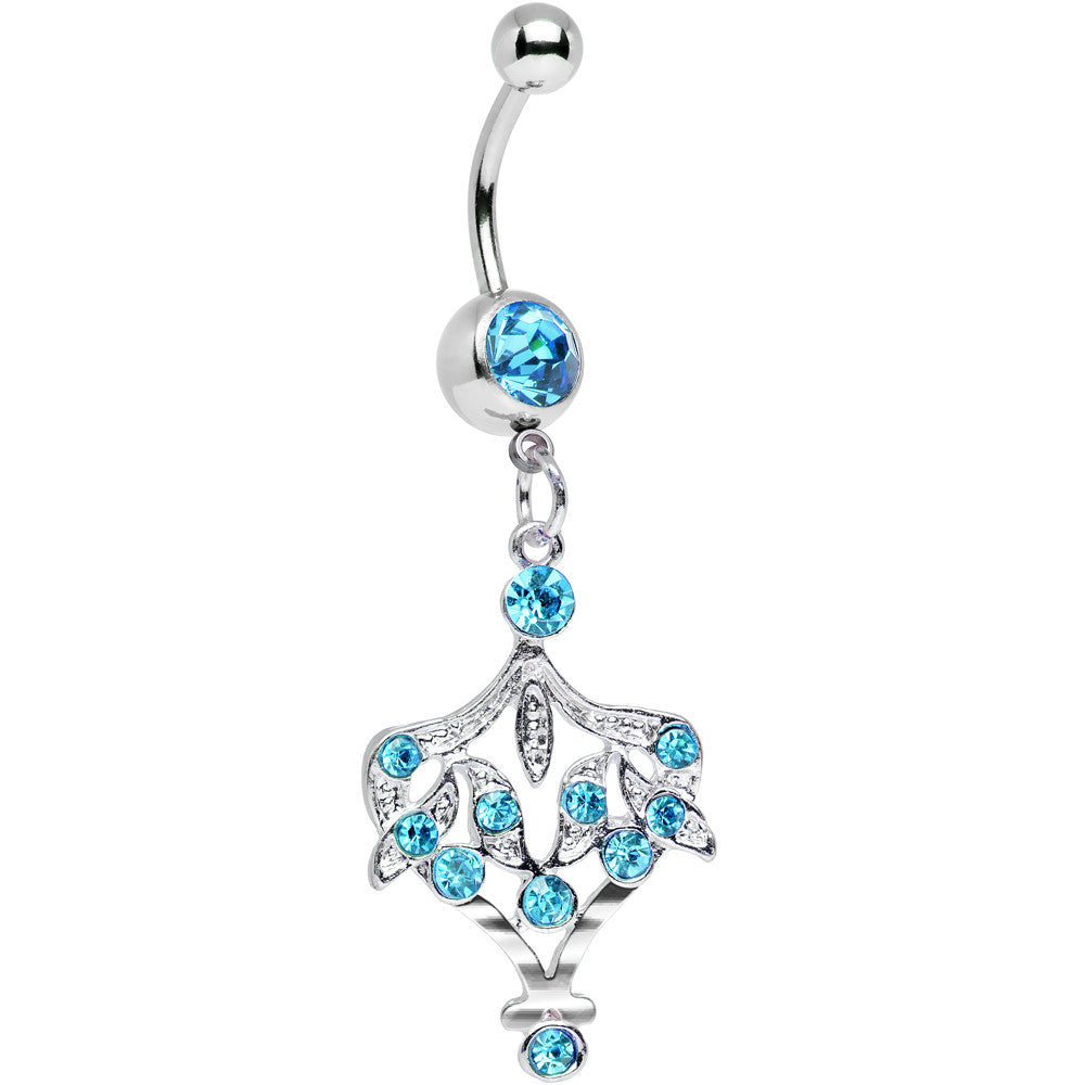 BodyCandy Aqua Grecian Gem Vase Full of Bling Dangle Belly Ring — main product shot