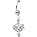 BodyCandy Clear Grecian Gem Vase Full of Bling Dangle Belly Ring — main product shot
