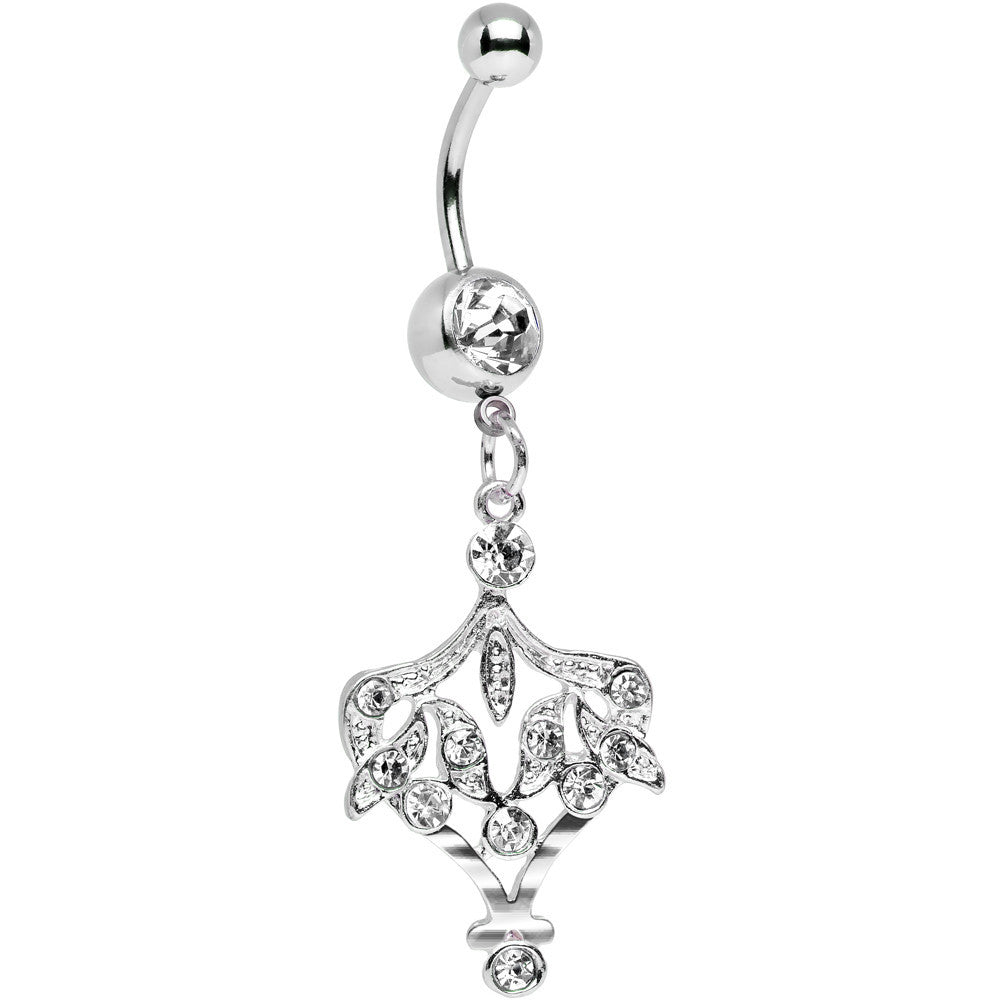 BodyCandy Clear Grecian Gem Vase Full of Bling Dangle Belly Ring — main product shot