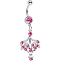 BodyCandy Pink Grecian Gem Vase Full of Bling Dangle Belly Ring — main product shot
