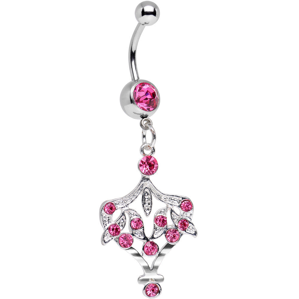 BodyCandy Pink Grecian Gem Vase Full of Bling Dangle Belly Ring — main product shot