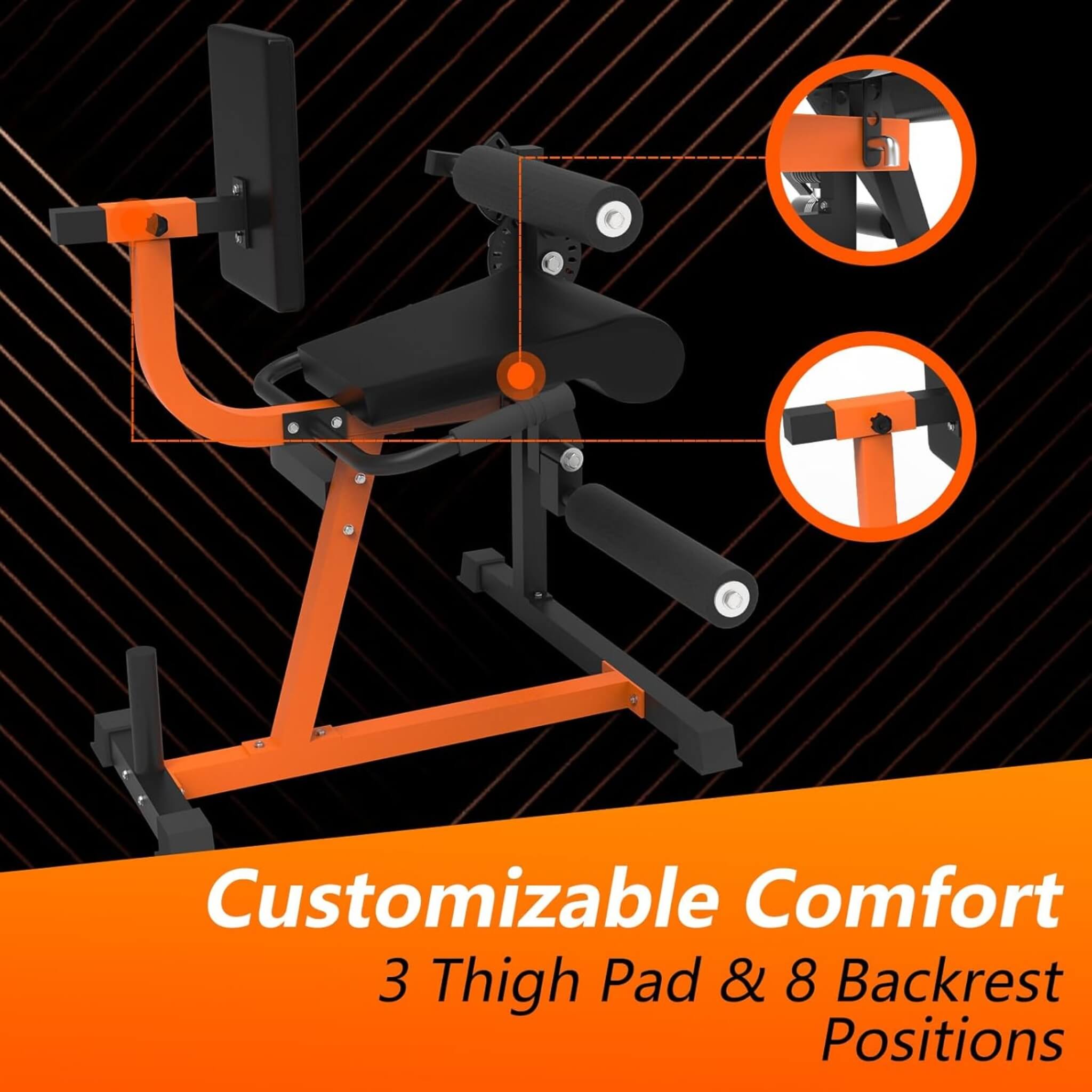 Rovix 550LBS Adjustable Lower Body Leg Extension And Curl Machine (SAK16390) – SAKSBY WHOLESALE, view 8