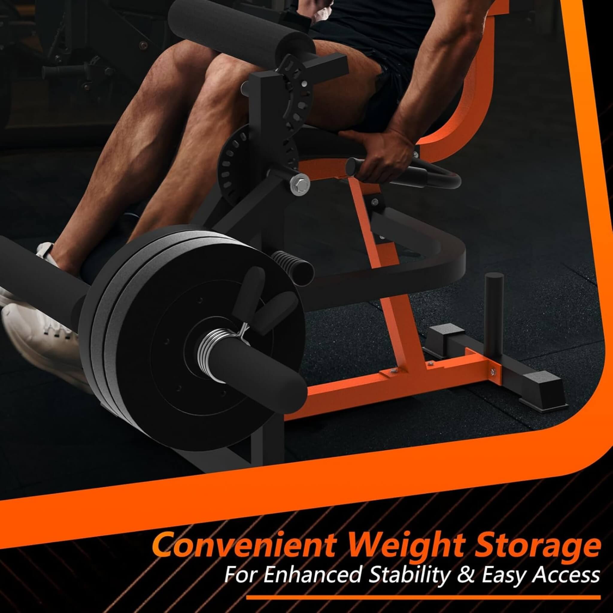 Rovix 550LBS Adjustable Lower Body Leg Extension And Curl Machine (SAK16390) – SAKSBY WHOLESALE, view 9