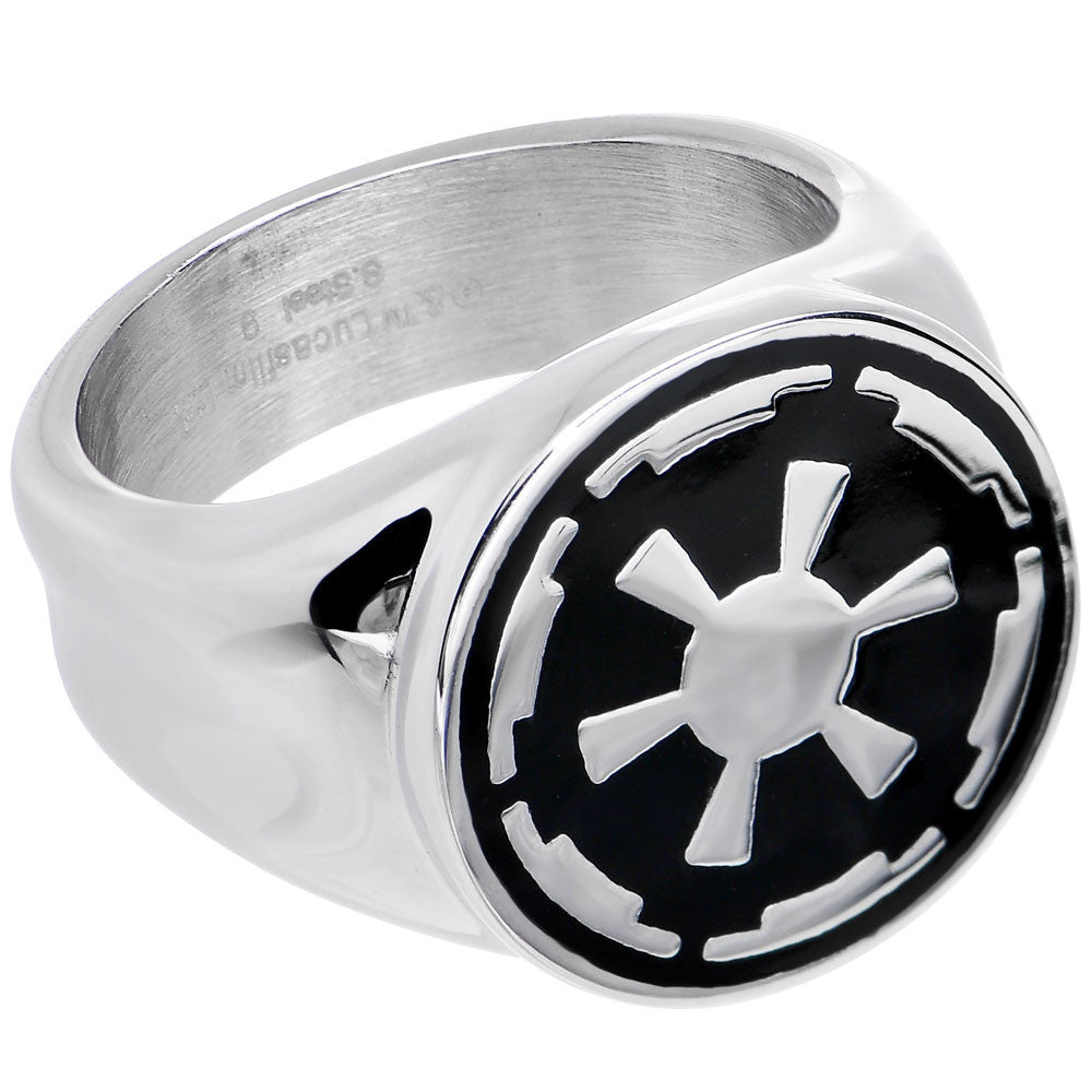 BodyCandy Licensed Steel Star Wars Galactic Empire Symbol Ring — main product shot