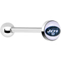 BodyCandy Officially Licensed NFL New York Jets Barbell Tongue Ring — main product shot