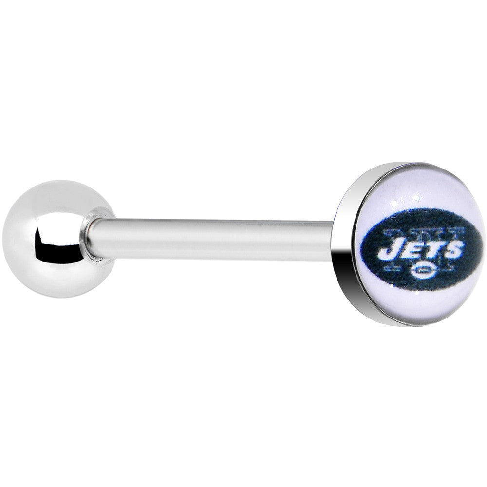 BodyCandy Officially Licensed NFL New York Jets Barbell Tongue Ring — main product shot