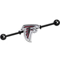 BodyCandy Officially Licensed NFL Atlanta Falcons Industrial Barbell — main product shot