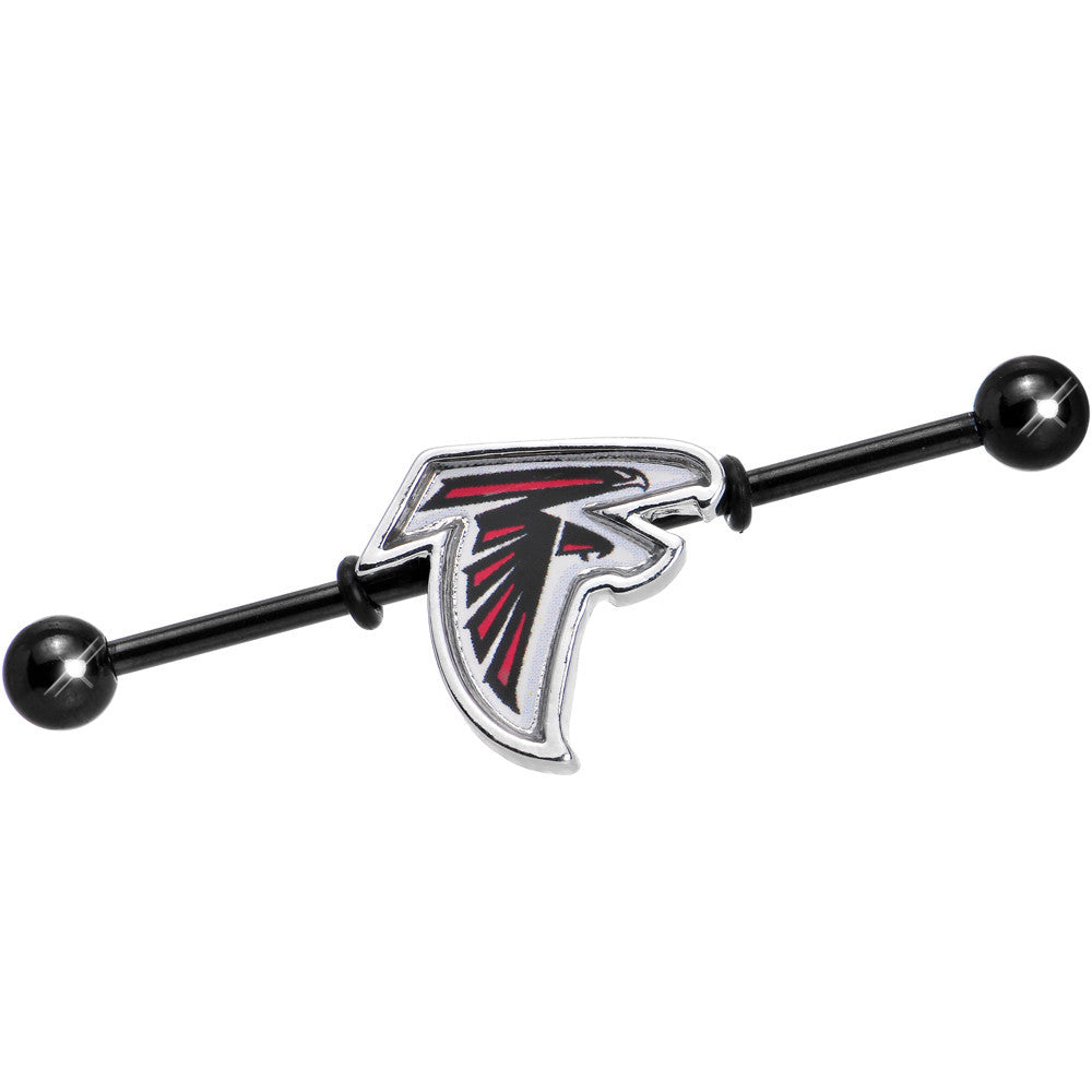 BodyCandy Officially Licensed NFL Atlanta Falcons Industrial Barbell — main product shot
