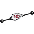 BodyCandy Officially Licensed NFL Kansas City Chiefs Industrial Barbell — main product shot