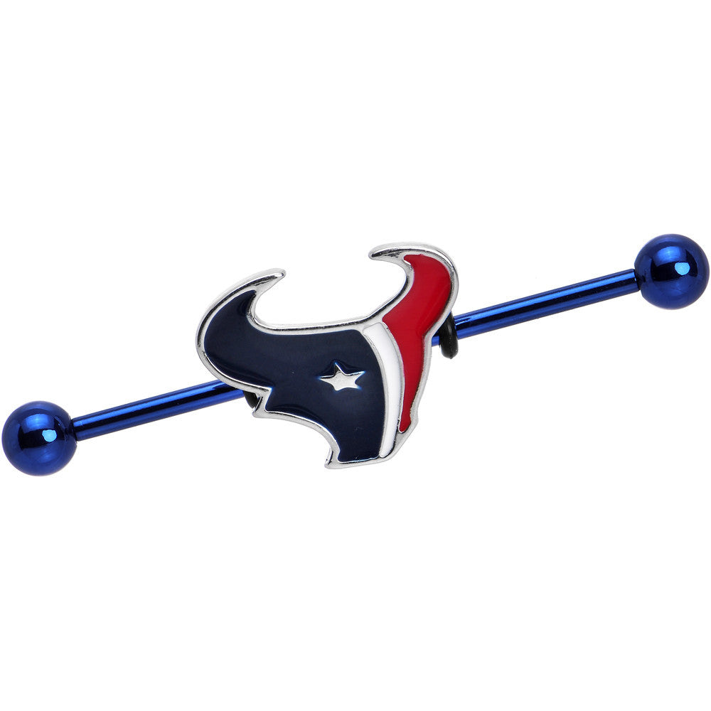 BodyCandy Officially Licensed NFL Houston Texans Industrial Barbell — main product shot