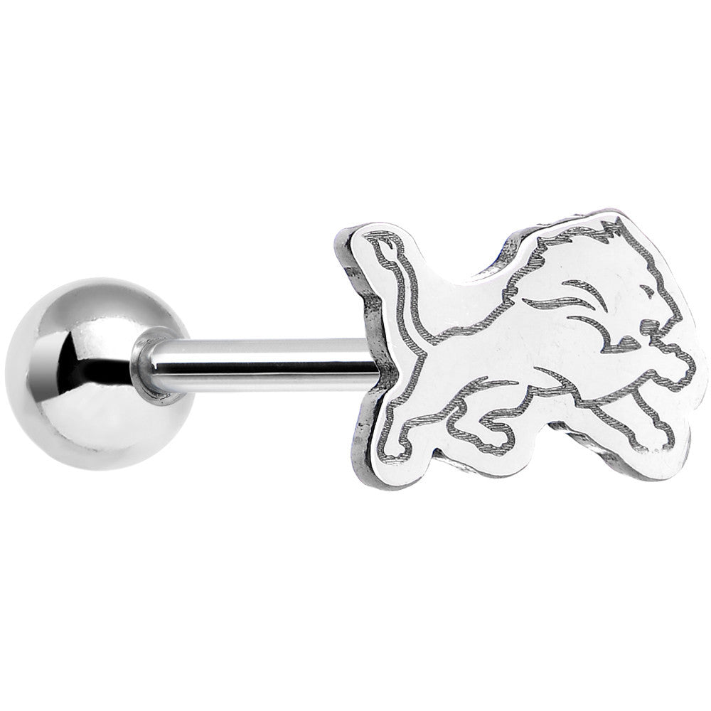 BodyCandy Officially Licensed NFL Cut Out Detroit Lions Barbell Tongue Ring — main product shot