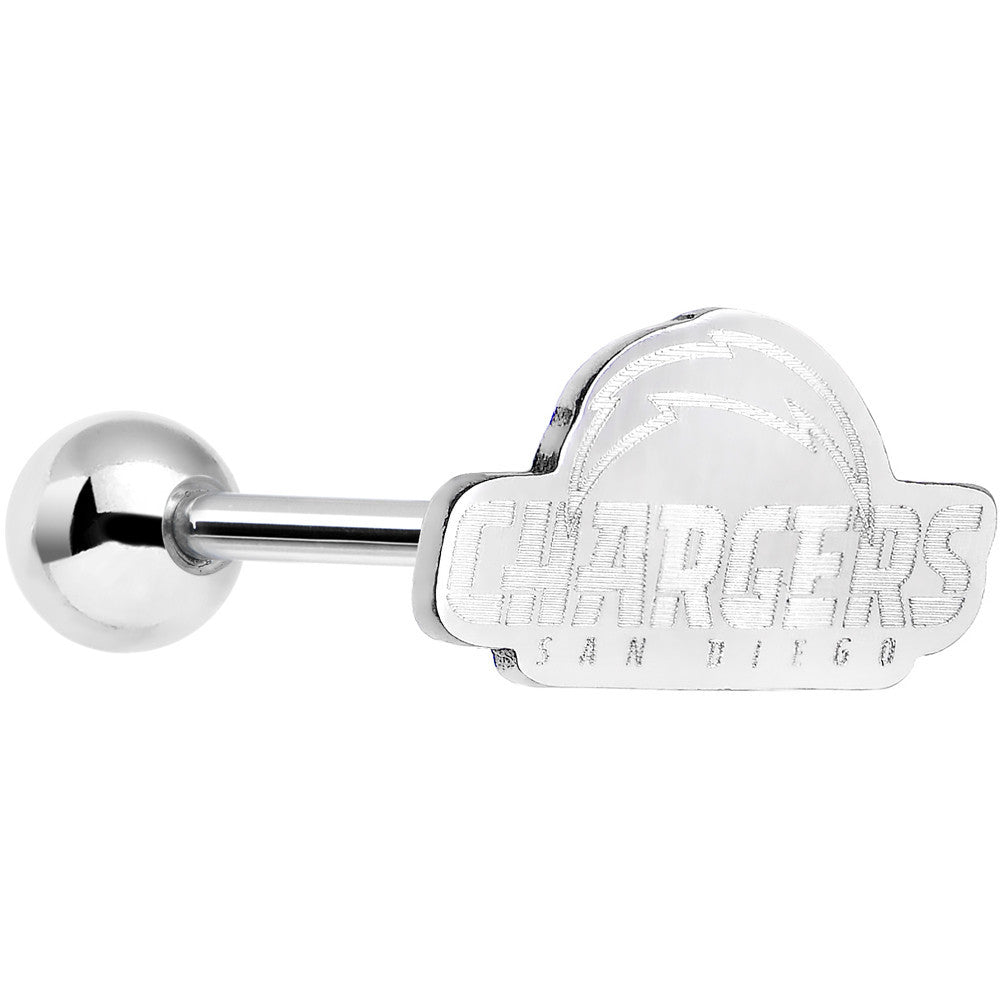BodyCandy Officially Licensed NFL Cut Out San Diego Chargers Barbell Tongue Ring — main product shot