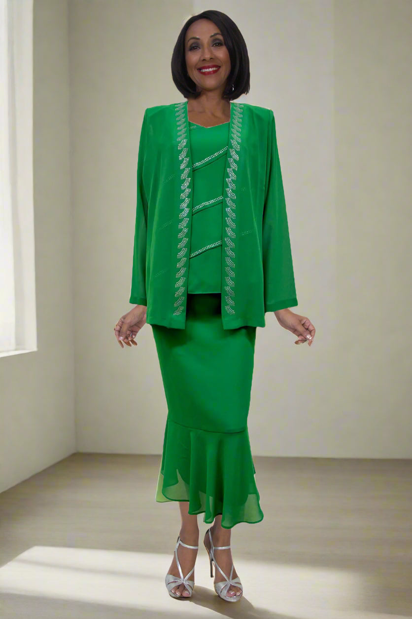 CLEARANCE - Hosanna 5577 Modest 3-Piece Outfit Set Ankle Length (Size 5XL)