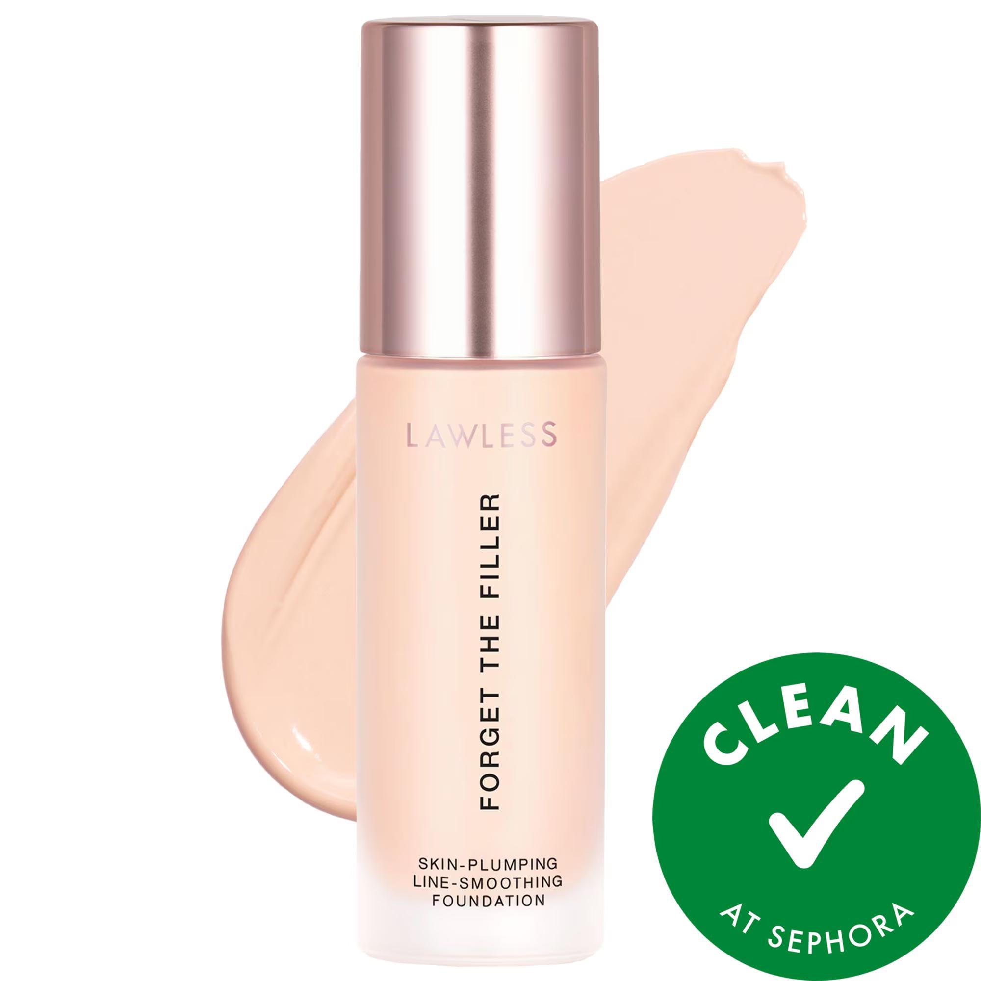 Forget The Filler: Skin-Plumping Line-Smoothing Full Coverage Foundation - Anti-Aging, Vegan, Gluten-Free & Cruelty-Free Makeup