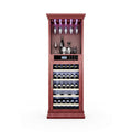 Nuvia 56-Bottle 7.5 Cu.Ft Single-Zone Multi-Tiered Wooden Wine Cooler Cabinet With Humidity And Temperature Controls (SAK7319