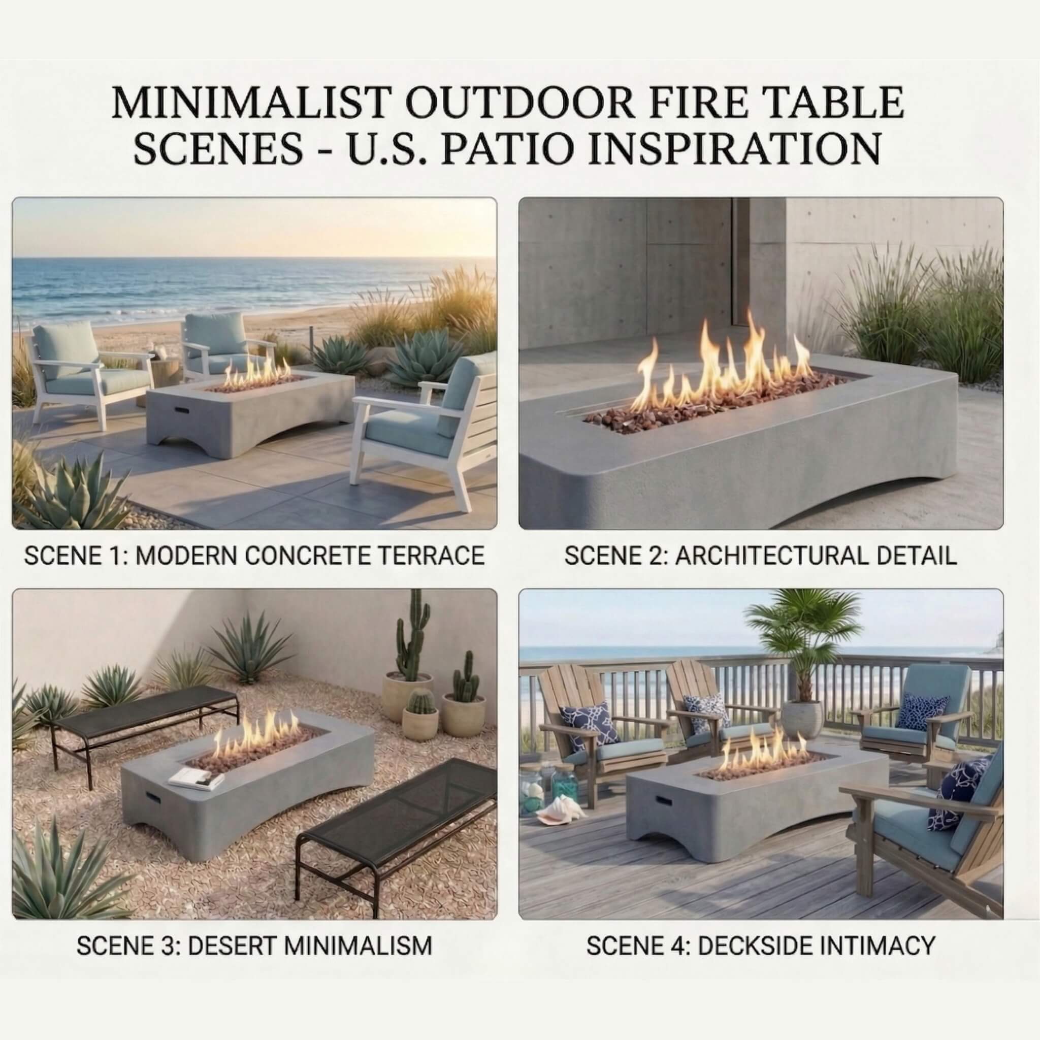 Alora 56-Inch 50K BTU Outdoor Modern Propane Fire Pit Table (SAK56830) – SAKSBY WHOLESALE, view 4