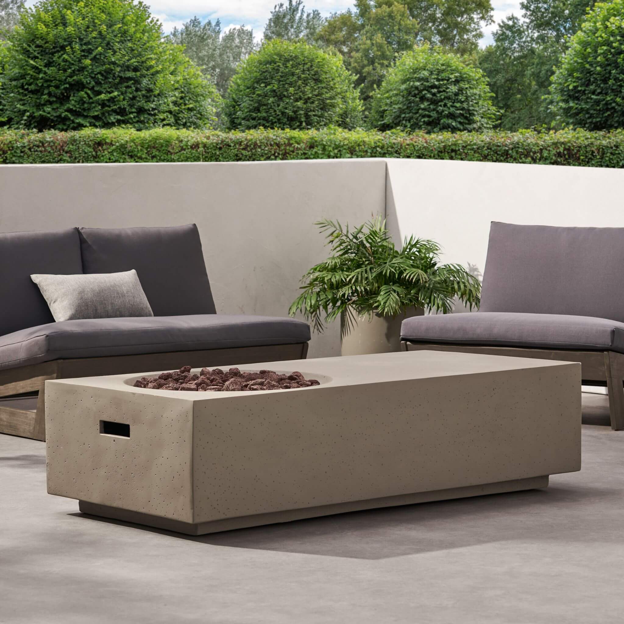 Alora Premium 56-Inch Modern 50K BTU MGO Fire Pit Coffee Table (SAK17643) – SAKSBY WHOLESALE, view 10