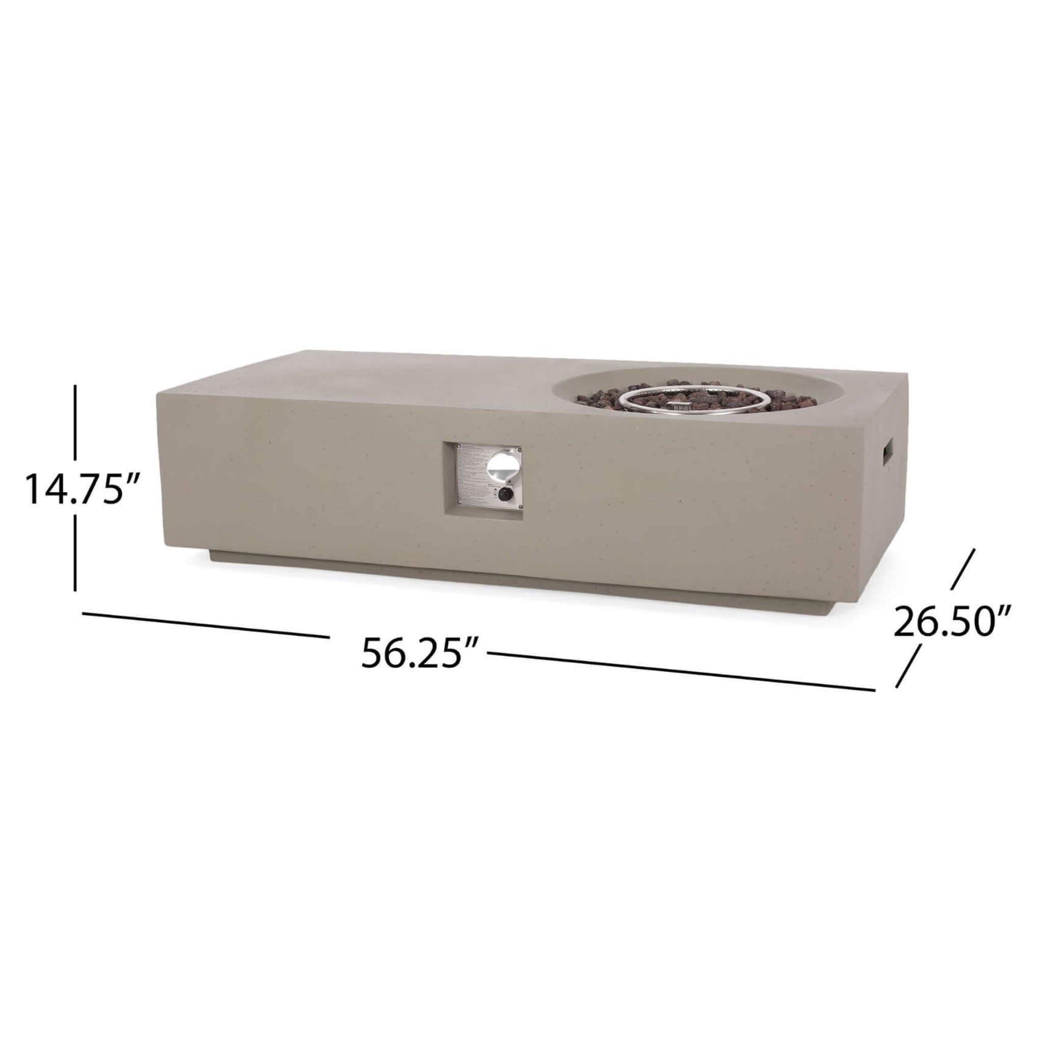 Alora Premium 56-Inch Modern 50K BTU MGO Fire Pit Coffee Table (SAK17643) – SAKSBY WHOLESALE, view 15