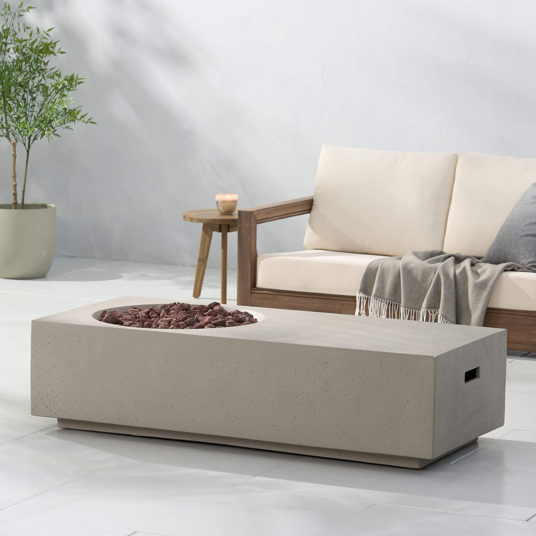 Alora Premium 56-Inch Modern 50K BTU MGO Fire Pit Coffee Table (SAK17643) – SAKSBY WHOLESALE, view 12
