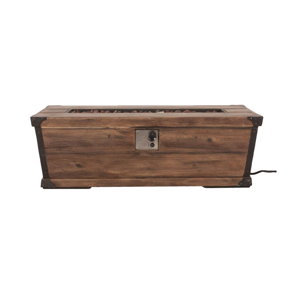 Alora 56-Inch Outdoor 50K BTU Wood Pattern Rectangle Gas Burning Fire Pit (SAK43681) – SAKSBY WHOLESALE, view 6